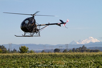 Helicpter and Mt. Baker