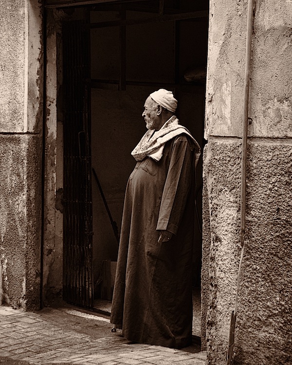 Everyday Life - Old Man in Doorway in Alexandria, Egypt - Copyright 2010 Ralph Velasco.jpg